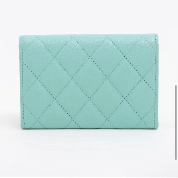 CHANEL Matelasse Caviar Skin Card Case Coin Case Gold Metal - Picture 4 of 7